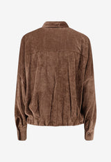 Brunello Cucinelli Long-Sleeved Corduroy Shirt Brown MG547M1V06C9812_SIGARO_70014847