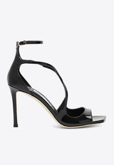 Jimmy Choo Azia 95 Sandals in Patent Leather Black AZIA95PAT/T_JIMCH-010003