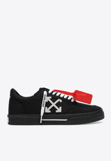 Off-White Vulcanized Low-Top Canvas Sneakers Black OMIA293C99FAB003/T_OFFW-1001