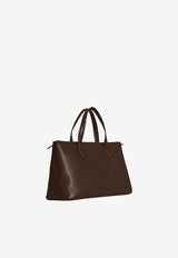 The Row Marcel Leather Top Handle Bag Brown W1909L72DEOS_DEEP BROWN ANS_70041868