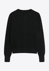 AMI PARIS Ami De Coeur Wool Cardigan Black FKC361001/T_AMI-009