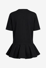 Alaïa Crinoline Peplum T-shirt Black AA9I0003J103D999_NOIR_70166753