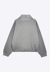 Acne Studios Logo Print Fleece Sweatshirt Gray AI0193CO/T_ACNE-990