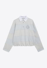 Acne Studios Striped Fleece Sweatshirt Light Blue AI0190CO/T_ACNE-AYG