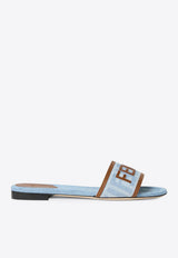 Fendi Sunshine FF Jacquard Flat Sandals Light Blue 8R8092AY2Z/T_FENDI-F1XIA