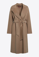 S Max Mara Belted Coat in Wool-Blend Brown MSTCLESWO/T_MAXMS-024