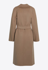 S Max Mara Belted Coat in Wool-Blend Brown MSTCLESWO/T_MAXMS-024