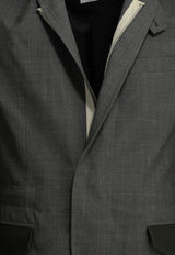 Sacai X Nylon Hooded Blazer Gray 26-04026M342_d31751dc-e51c-432d-964a-b6fdb836fe65