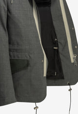 Sacai X Nylon Hooded Blazer Gray 26-04026M342_d31751dc-e51c-432d-964a-b6fdb836fe65