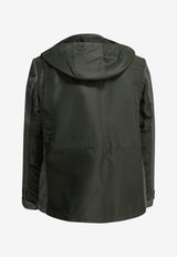 Sacai X Nylon Hooded Blazer Gray 26-04026M342_d31751dc-e51c-432d-964a-b6fdb836fe65