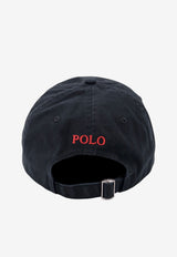 Polo Ralph Lauren Logo Embroidered Baseball Cap Black 710548524012_POLOBLACKRLRED_70224432
