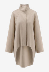 Alaïa Single-Breasted Wool Coat Beige AA9M1207T500D110_Beige_70224461