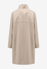 Alaïa Single-Breasted Wool Coat Beige AA9M1207T500D110_Beige_70224461