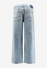 Golden Goose DB Straight-Leg Washed Jeans Blue GMP02513P00260750100_BLUE_66335987
