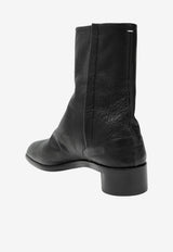 Maison Margiela Tabi Grained Leather Ankle Boots Black S57WU0153P7805/T_MARGI-T8013