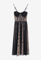 Elisabetta Franchi Corset Lace Midi Dress Black AB97162E2FB4_Black_41973269