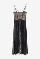 Elisabetta Franchi Corset Lace Midi Dress Black AB97162E2FB4_Black_41973269