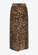 Dolce & Gabbana Leopard Print Midi Skirt Brown F4B6UTFSRKYHY13M_LEONEW_70014019