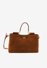 Dolce & Gabbana Vittoria Suede Handbag Brown BB7896A07758Y121_CAMMELLOCARAMELLO_70014385