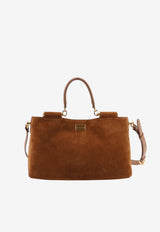 Dolce & Gabbana Vittoria Suede Handbag Brown BB7896A07758Y121_CAMMELLOCARAMELLO_70014385