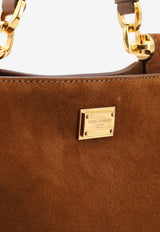 Dolce & Gabbana Vittoria Suede Handbag Brown BB7896A07758Y121_CAMMELLOCARAMELLO_70014385