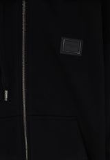Dolce & Gabbana Logo Plaque Zip-Up Sweatshirt Black G9CEGTG7Q20N0000_Black_70014489
