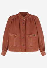 Chloé Washed Denim Shirt Brown CH26ADV09255237_Crimson Brown_70014666