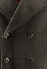 Brunello Cucinelli Double-Breasted Wool Coat Gray MV4679141HC014_Mud_70014742