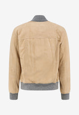 Brunello Cucinelli Padded Suede Field Jacket Beige MPCLF2085CJB23_SAND_70014755