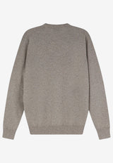 Brunello Cucinelli V-neck Cashmere Sweater Gray MQS00162CVO32_ROCCIACIOTTOLO_70014840