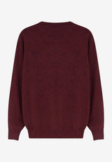 Brunello Cucinelli Wool Cashmere Sweater Burgundy M2200100CNU36_BORGOGNAGRIGIO_70014873