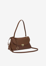 Ferragamo Medium Gancini Grained Leather Shoulder Bag Brown 0796520_e338dba9-51b2-47e1-889f-aaa02ced0aac