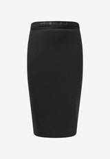 Elisabetta Franchi Essential Crepe Pencil Skirt Black GO22366E2110_Black_70224374