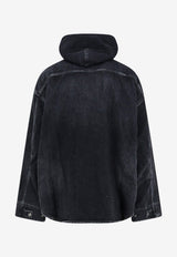 Balenciaga Embroidered Logo Denim Jacket Black A001U0TUW541000_BLACK_70224401