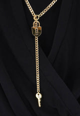 Elisabetta Franchi V-neck Chained Dress Black AM19S66E2110_Black_70281232