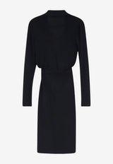 Elisabetta Franchi V-neck Chained Dress Black AM19S66E2110_Black_70281232
