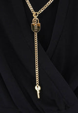 Elisabetta Franchi Jewel Charm Bodysuit Black BK03S66E2110_Black_70281251