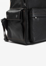 Grained Leather Backpack