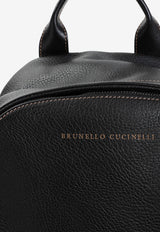 Grained Leather Backpack