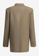 Valentino Double-Breasted Mohair Blazer Beige 9B3CE5V5A6DLX7_609318a8-f3ca-4ae0-aff1-bfdf22cab9b8
