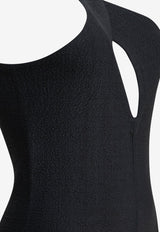 Alaïa Short Flared Dress Blue AA9R3117K212D537_f684f1fe-de29-4c44-8caf-2484e2b9763f