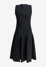 Alaïa Short Flared Dress Blue AA9R3117K212D537_f684f1fe-de29-4c44-8caf-2484e2b9763f