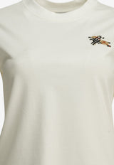 Burberry Embroidered EKD T-shirt White 8127956_76c2d6a2-104a-4c2d-805f-c22988b27f00