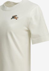 Burberry Embroidered EKD T-shirt White 8127956_76c2d6a2-104a-4c2d-805f-c22988b27f00