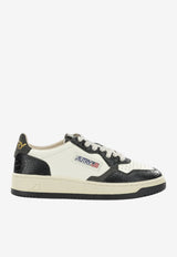 Autry Medalist Croc-Embossed Leather Sneakers Monochrome AULWCZ05_cb45e455-27d7-4d0a-8b04-75a1d7835210
