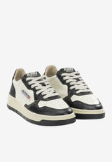 Autry Medalist Croc-Embossed Leather Sneakers Monochrome AULWCZ05_cb45e455-27d7-4d0a-8b04-75a1d7835210