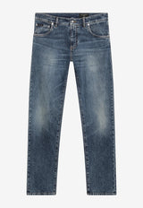 Dolce & Gabbana Logo Plaque Slim Jeans Blue GY07CDG8PK5/T_DOLCE-S9001
