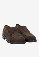 Ferragamo Stefano Suede Leather Loafers Brown 0796275_f422d713-1002-451d-884c-26274fc7874f