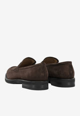 Ferragamo Stefano Suede Leather Loafers Brown 0796275_f422d713-1002-451d-884c-26274fc7874f