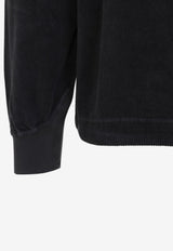 Compass Patch Ribbed Sweatshirt